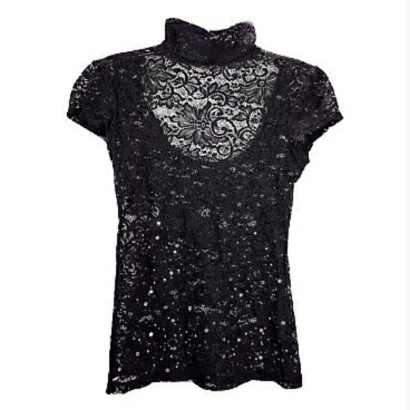 express sequin turtleneck